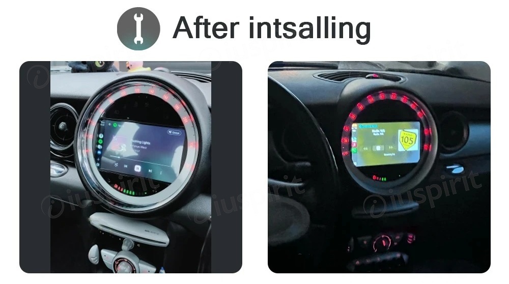 ANDROID autoradio navigatore per MINI COOPER R55 MINI R56 MINI R57 MINI Countryman R60 CarPlay Android Auto GPS USB WI-FI Bluetooth 4G LTE - immagine 7