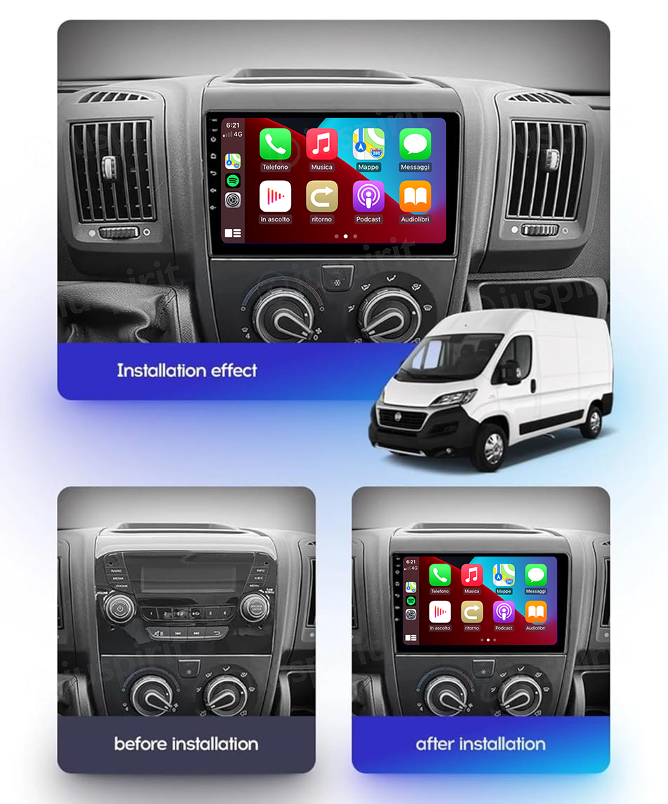 ANDROID car navigation system for Fiat Ducato Citroen Jumper Peugeot Boxer Android Car GPS USB WI-FI Bluetooth 4G LTE - Image 7