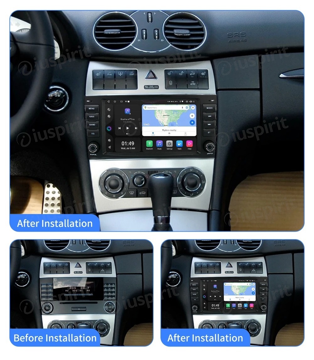ANDROID autoradio navigatore per Mercedes classe CLK 2004-2011 Android Auto GPS USB WI-FI Bluetooth 4G LTE - immagine 6