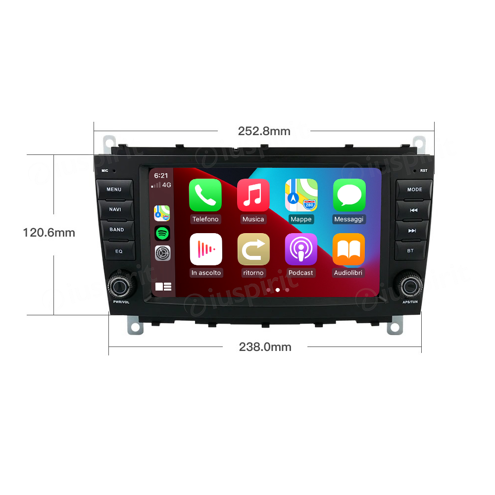 ANDROID autoradio navigatore per Mercedes classe CLK 2004-2011 Android Auto GPS USB WI-FI Bluetooth 4G LTE