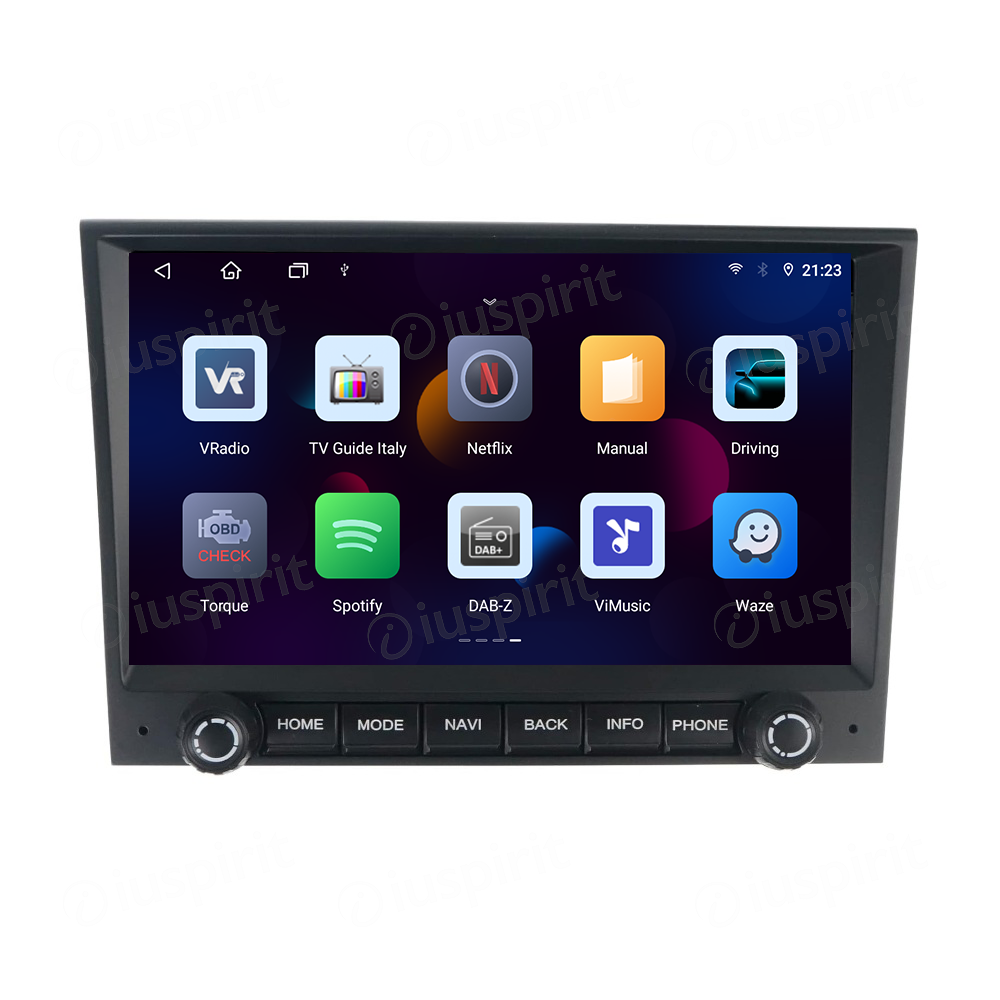 ANDROID autoradio navigatore per Porsche 911 996 997 986 Porsche Cayman Porsche Boxster CarPlay Android Auto GPS USB WI-FI Bluetooth 4G LTE Nero - immagine 3
