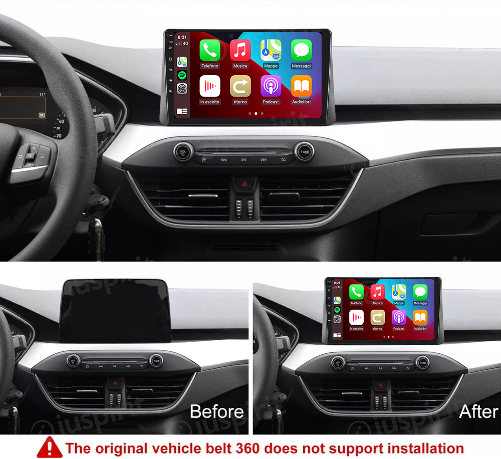 ANDROID autoradio navigatore per Ford Focus 2018-2021 CarPlay Android Auto GPS USB WI-FI Bluetooth 4G LTE - immagine 7