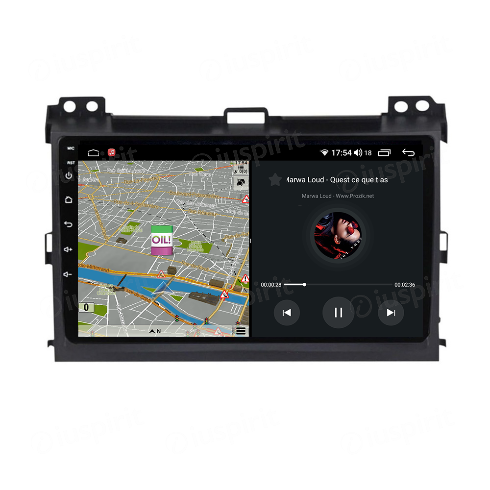 ANDROID autoradio navigatore per Toyota Land Cruiser Prado Lexus GX470 GX 470 J120 2004-2009 CarPlay Android Auto GPS USB WI-FI Bluetooth 4G LTE - immagine 3