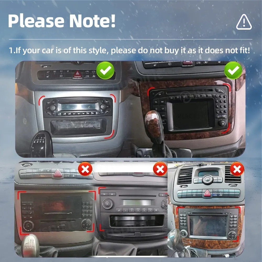 ANDROID autoradio navigatore per Mercedes Benz Vito Mercedes Benz Viano Android Auto GPS USB WI-FI Bluetooth 4G LTE - immagine 9